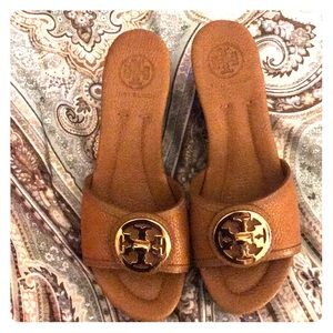 Tory Burch Royal Tan Selma Wedge 6.5